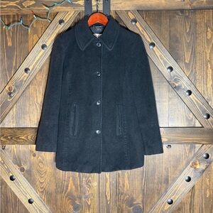 Calvin Klein Black Wool Blend Coat Size M